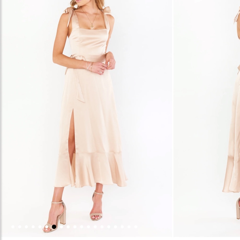 Show Me Your MuMu Champagne Midi Dress